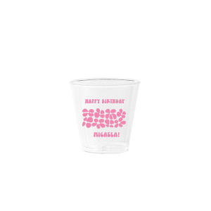 Turn back time at your birthday party with the Retro Floral Groove Cup, personalized with your name in a funky, retro-inspired font, and decked out with a groovy '70s floral pattern. A hip and nostalgic way to raise a toast on your special day.