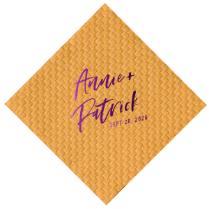 Accent your event with the Modern Hand Script Napkin where a chic, handwritten-style script awaits your tailored phrase. This font's blend of elegance and personality offers a subtle, sophisticated flair to any table setting.