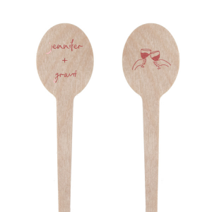 Stir up some love with the Kitschy Cocktail Hour Cheers Stir Stick, the perfect accessory for your whimsical and modern wedding. Personalize with the couple's names in a script that hints at handcrafted charm, while the other side celebrates with a graphic of two hands cheerfully clinking glasses. A playful twist for your matrimonial toasts.