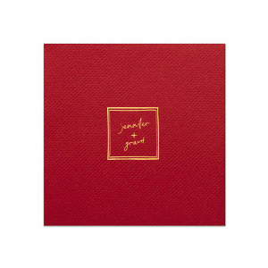 Add a touch of whimsy to your modern wedding with the Kitschy Cocktail Hour Framed Names Napkin. This delightful design features the couple's names in a script reminiscent of handwritten notes, all encased within a square frame for a dash of contemporary elegance.