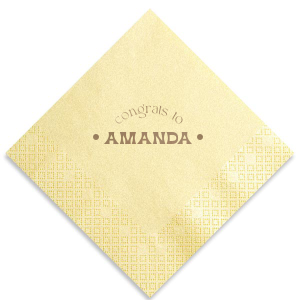 Celebrate the grad with the Congrats To The Graduate Napkin! Featuring arched text declaring a congratulatory message to the honoree, you can personalize this napkin with your name for a graduation party. 