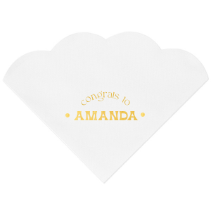 Celebrate the grad with the Congrats To The Graduate Napkin! Featuring arched text declaring a congratulatory message to the honoree, you can personalize this napkin with your name for a graduation party. 