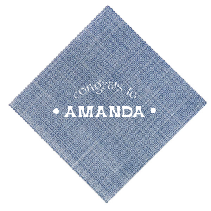 Celebrate the grad with the Congrats To The Graduate Napkin! Featuring arched text declaring a congratulatory message to the honoree, you can personalize this napkin with your name for a graduation party. 