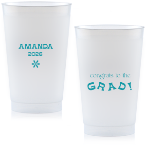 Celebrate the graduate with the Congrats To The Graduate Cup. Perfect for a graduation party, this can be personalized with the graduate's name and the date. This will add a unique element to your celebration!