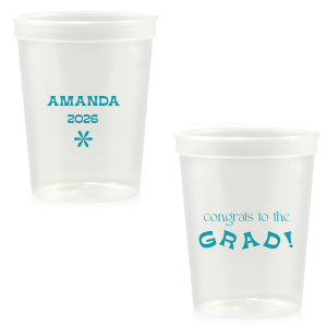 Celebrate the graduate with the Congrats To The Graduate Cup. Perfect for a graduation party, this can be personalized with the graduate's name and the date. This will add a unique element to your celebration!