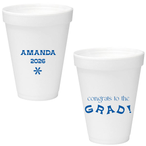 Celebrate the graduate with the Congrats To The Graduate Cup. Perfect for a graduation party, this can be personalized with the graduate's name and the date. This will add a unique element to your celebration!