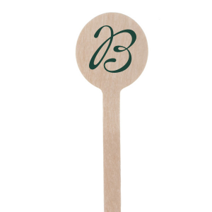 Stir up some nostalgia at your bachelor party with the Bachelor Party Initial Stir Stick, featuring the bachelor's initial in a vintage-inspired script font. Ideal for a gathering that celebrates the great outdoors and the 'last cast' before the big day.