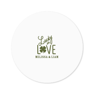 Celebrate your love with the Lucky In Love Label. Featuring a place to customize with the couple's names, this label is perfect for sealing gift bags for an anniversary party, bridal shower, or wedding.