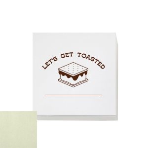 Pack up the memories with the Camp Bachelorette S'more Favor Box, inviting guests to "let's get toasted" with a delightful s'more graphic, complete with a space for personalization. Ideal for carrying home treats or keepsakes from your wilderness bachelorette bash.