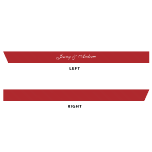 Add a touch of sophistication with the Elegant Couple Names Ribbon. This graceful script turns decor into a love letter, wrapping names in timeless charm. Perfect for tying memories and elevating any celebration with elegance that whispers the couple's story.