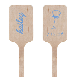 Elevate your bridal shower sipping experience with the Minimal Bridal Shower Sip & Stir Stick. One side artfully presents a line drawing of a wine glass, with the event date in a subtle sans serif below. Flip it to reveal the bride-to-be's name in a flowing, modern script, marrying simplicity and sophistication in one chic accessory.
