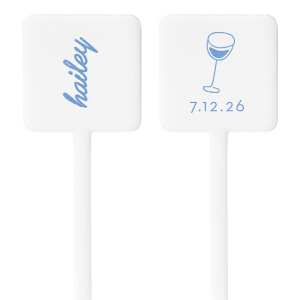 Elevate your bridal shower sipping experience with the Minimal Bridal Shower Sip & Stir Stick. One side artfully presents a line drawing of a wine glass, with the event date in a subtle sans serif below. Flip it to reveal the bride-to-be's name in a flowing, modern script, marrying simplicity and sophistication in one chic accessory.