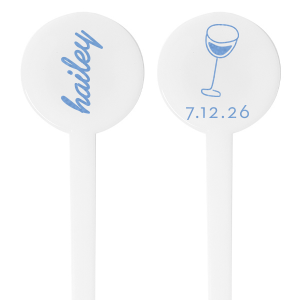 Elevate your bridal shower sipping experience with the Minimal Bridal Shower Sip & Stir Stick. One side artfully presents a line drawing of a wine glass, with the event date in a subtle sans serif below. Flip it to reveal the bride-to-be's name in a flowing, modern script, marrying simplicity and sophistication in one chic accessory.