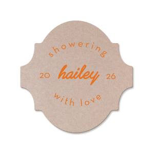 Embrace the essence of modern elegance with the Minimal Bridal Shower Coaster. The bride-to-be's name is gracefully scripted at the center, encircled by the tender sentiment "Showering with Love," with a space to add the celebration date. A chic and understated token of affection for her special day.