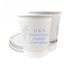 Celebrate the blossoming of a new union with the Happily Ever After Floral Cup, adorned with a graphic of a delicate flower. Customize with the couple's initials to the right, placed elegantly above the phrase "found their happily ever after," symbolizing the beauty of their lasting love.