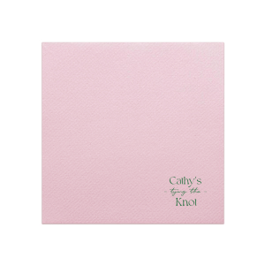 Embrace elegance at the bridal shower with the Modern Knot Tying Bridal Shower Napkin, featuring the bride's name above thegracefully scripted phrase "Tying the Knot." A chic, romantic, and simplistic choice for celebrating a bridal shower.
