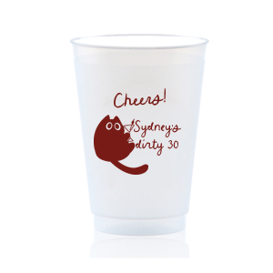 Toast to another fabulous year with the Birthday Cheers Cat Martini Cup, showcasing a cute graphic of a cartoon cat holding a martini glass. Personalize this festive cup with your name, milestone birthday year, and a spirited "Cheers!" in a stylish script font—a purr-fect celebration accessory.