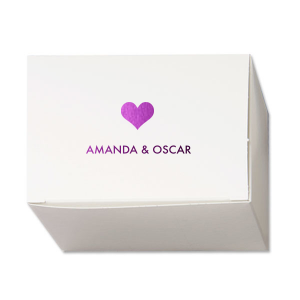 Wrap your affection in the Solid Heart Gift Box, where love takes shape in a standout heart. The gift giver's names below seal the sentiment, making every gift as memorable as the love it represents.