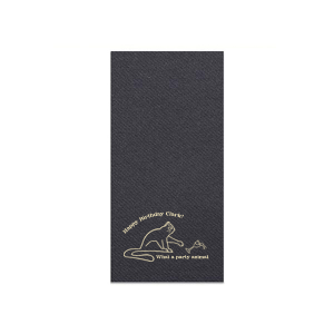 Add a splash of humor to your celebration with our personalized party napkins! Custom printed with the foil color of your choice, these napkins feature a playful design of a cat knocking over a glass that's sure to bring a smile to your guests' faces. Perfect for birthdays, casual gatherings, and fun events. Ideal for serving appetizers, drinks and dessert