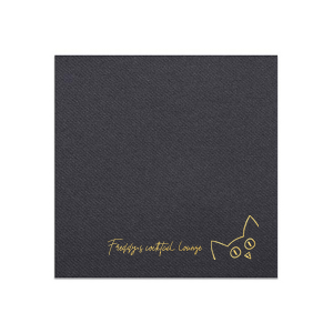 Add a touch of whimsy to your gathering with the Peekaboo Cat Personalized Napkin, featuring a charming illustration of a cat peeking out from the corner. Personalize this delightful napkin with your own tagline in a handwritten style, perfect for any birthday, pet party, or fun celebration.