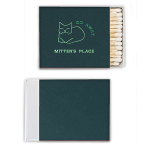 Add a cozy touch to your gatherings with the Loafing Cat Matchbook, ideal for home decor and entertaining. This charming matchbook is graced with an illustration of a cat in the classic 'loaf' pose and can be customized with your or your feline's name, creating a warm and personalized welcome for your guests.