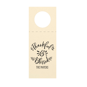 ForYourParty's chic Natural Sand Wine Hang Tag with Matte Chocolate Foil can be personalized to match your party's exact theme and tempo.