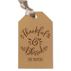 ForYourParty's chic Natural Sand Wine Hang Tag with Matte Chocolate Foil can be personalized to match your party's exact theme and tempo.