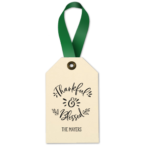 ForYourParty's chic Natural Sand Wine Hang Tag with Matte Chocolate Foil can be personalized to match your party's exact theme and tempo.