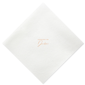 Embrace the warmth of autumnal nuptials with the Boho Terracotta Wedding Celebration Napkin, radiating chic earthy tones. The phrase "Celebrating the" is inscribed in a classic serif font, giving way to your shared last name in an exquisite script, capturing the essence of your stylish fall wedding.