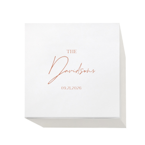 Present your guests with the Boho Terracotta Wedding Favor Box, an embodiment of autumn elegance from the Boho Terracotta Wedding collection. The word "The" graces the top in a timeless serif font, creating a prelude to the new couple's last name, which you can personalize in an exquisite script. Beneath, the date of your wedding or event is inscribed, offering a perfect vessel for favors or leftover treats in a design that reflects the rich, moody palette of a chic fall ceremony.