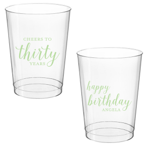 Raise a toast with the Cheers to Years Cup, celebrating milestone moments. Make every sip a festive tribute to one's special day.  This Fun design has on one side the exclamation "Cheers to" , followed by the number of years in fun script. The reverse side wishes "Happy Birthday" in playful script, with the celebrant’s name in bold caps. A Big Shout OUT to a Special Person!