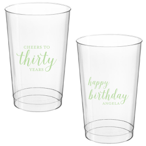 Raise a toast with the Cheers to Years Cup, celebrating milestone moments. Make every sip a festive tribute to one's special day.  This Fun design has on one side the exclamation "Cheers to" , followed by the number of years in fun script. The reverse side wishes "Happy Birthday" in playful script, with the celebrant’s name in bold caps. A Big Shout OUT to a Special Person!