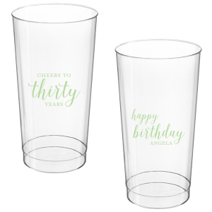 Raise a toast with the Cheers to Years Cup, celebrating milestone moments. Make every sip a festive tribute to one's special day.  This Fun design has on one side the exclamation "Cheers to" , followed by the number of years in fun script. The reverse side wishes "Happy Birthday" in playful script, with the celebrant’s name in bold caps. A Big Shout OUT to a Special Person!