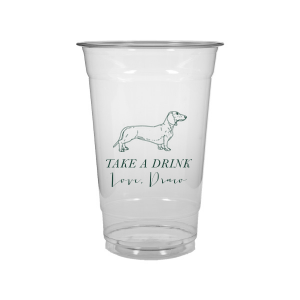 A Dachshund cup will be an adorable addition to your event! If you are a dog lover customize this cup with your name or the name of your furry friend. 