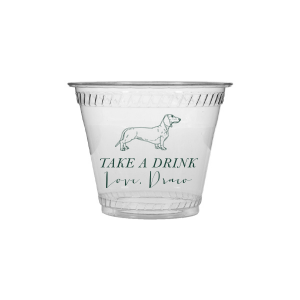 A Dachshund cup will be an adorable addition to your event! If you are a dog lover customize this cup with your name or the name of your furry friend. 
