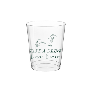 A Dachshund cup will be an adorable addition to your event! If you are a dog lover customize this cup with your name or the name of your furry friend. 
