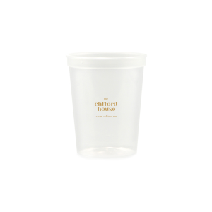 Personalized Clear Plastic Cup with Gold Ink Cup Ink Colors will impress guests like no other. Make this party unforgettable.