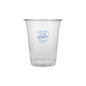 Personalized Matte Slate Gray Ink Plastic Cup with Matte Slate Gray Ink Screen Print has a Knot graphic and is good for use in Wedding themed parties and can be personalized to match your party's exact theme and tempo.