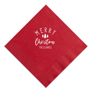 Ring in the holiday season with our personalized Festive Evergreen Napkin! Adorned with delightful pine tree designs and custom printed with your personalized text, these napkins bring a festive flair to your Christmas gatherings. Select from an array of foil colors to perfectly complement your holiday décor. Perfect for Christmas parties, family feasts, and holiday celebrations, these napkins add a cheerful touch to every table setting. Make your festive moments unforgettable with these unique, custom-printed napkins that guests will cherish.