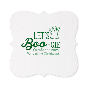 Our custom Black with Silver back Nouveau Coaster with Shiny Copper Foil has a Ghost graphic and is good for use in Halloween themed parties and will impress guests like no other. Make this party unforgettable.