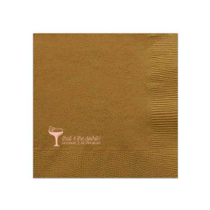 Embrace good vibes with the That's The Spirit Napkin, perfect for any festive occasion. The design showcases a delightful cocktail complete with a tiny umbrella, while the phrase "That's the Spirit!" in flowing script captures the essence of celebration. Personalize with your name below, making it ideal for birthday bashes, retirement send-offs, or wedding receptions.