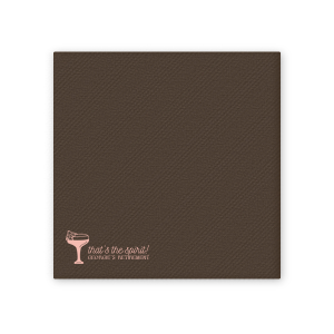 Embrace good vibes with the That's The Spirit Napkin, perfect for any festive occasion. The design showcases a delightful cocktail complete with a tiny umbrella, while the phrase "That's the Spirit!" in flowing script captures the essence of celebration. Personalize with your name below, making it ideal for birthday bashes, retirement send-offs, or wedding receptions.