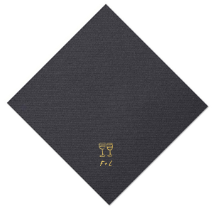 Celebrate your occasion with understated style using the Minimal Wine Glasses Napkin. This trendsetting design showcases two hand-drawn wine glasses, representing shared moments of cheer. Personalize with your initials below, creating a tailored touch for your wedding, engagement party, or birthday celebration.