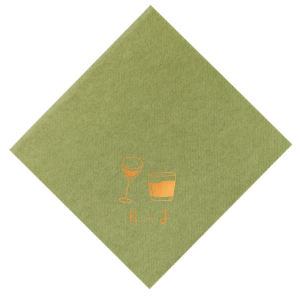 Elevate your table setting with the Sip in Style Dual Glass Napkin, presenting a hand-drawn depiction of both a wine and a martini glass in a contemporary, minimalist fashion. Below the refined design, your initials await personalization in an elegant handwritten font, making this napkin a perfect match for weddings, engagement parties, or chic birthday celebrations.