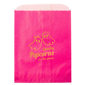 Looking for cute Halloween decor? The Groovy Halloween Bag is for you! This custom trick or treat bag features two adorable ghosts and can be personalized for any Halloween party. 