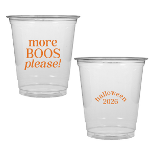 Celebrate Halloween with the More Boos Please Cup. Personalize with the year, and get ready to cheers in style with this modern Halloween party accessory. Perfect for office Halloween parties or at home spooky events. 