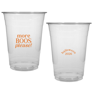 Celebrate Halloween with the More Boos Please Cup. Personalize with the year, and get ready to cheers in style with this modern Halloween party accessory. Perfect for office Halloween parties or at home spooky events. 