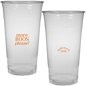 Celebrate Halloween with the More Boos Please Cup. Personalize with the year, and get ready to cheers in style with this modern Halloween party accessory. Perfect for office Halloween parties or at home spooky events. 