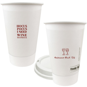 The Hocus Pocus Focus Cup is the ideal custom Halloween party accessory.  Featuring the phrase "hocus pocus I need candy to focus" and a modern and minimal graphic of wine glasses, you can personalize with your name, and the year. This chic Halloween accessory will be a hit at your autumnal events. 