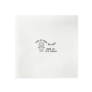 Get ready for Halloween season with the Mummy Halloween Napkin. Featuring a graphic of an adorable mummy below the phrase "this is how we roll," you can personalize with your name or your class name if you are having a school Halloween party. This cute Halloween party accessory is perfect for a kid's halloween party. 